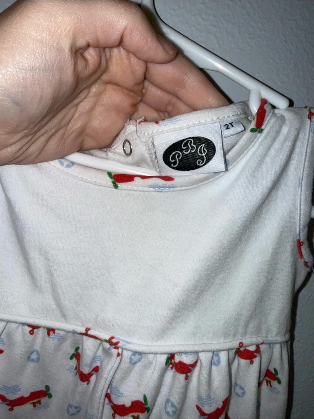 PBJ Trunk Show White Baby Romper with Red Airplane
